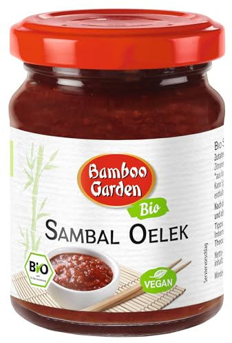 Bamboo Garden - Bio Sambal Oelek | 125 g im Glas | Feurig-scharfe, asiatische Würzpaste