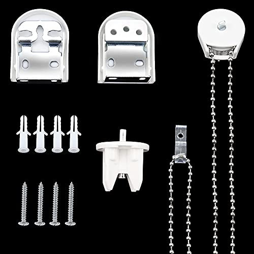 PLCatis Rollo Halterung 2 Set Rollo Kupplung 25MM Rollo Klemmträger-Rollo-Zubehör Set Metall Rollo Beschläge für Büro Wohnzimmer Schlafzimmer Kinderzimmer
