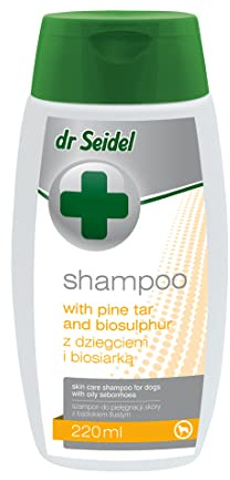 DR SEIDEL Shampoo mit Teer und Schwefel 220ml ein hervorragendes Pflegepräparat zur Behandlung von Hautproblemen wie Juckreiz und fettiger Seborrhoe