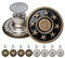 Hosen Ersatz Knöpfe zum Vernieten, 8 Pack, Ø 17 mm Messing Jeansknöpfe, Bronze-farben, Jeans Button mit Nieten, Jeans Knopf zum Einschlagen, Metall Hosenknopf, Hose weiter machen, Hosenknöpfe robust