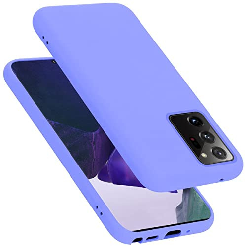 Cadorabo Hülle kompatibel mit Samsung Galaxy Note 20 Ultra Hülle Silikon Handyhülle für Galaxy Note 20 Ultra Case aus flüssigem Silikon- Kratzfeste dünne TPU Schutzhülle - Liquid HELL LILA