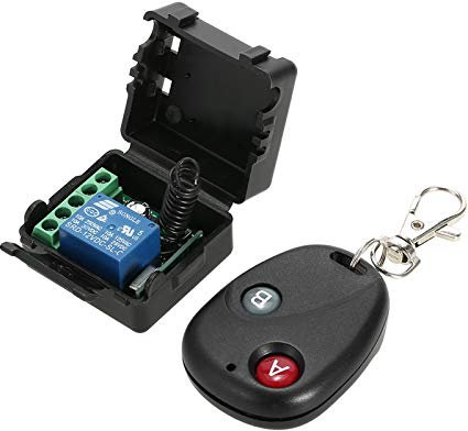 Splenssy Sender und Empfänger 433 MHz, Smart Home 433 MHz DC 12 V 1 CH Wireless Remote Switch Relais Universal Fernbedienung Switch Module und RF Transmitter Fernbedienungen (1 Steuerung)