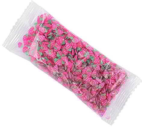 Fruit Nail Art Slices, Exquisite Multifunctional DIY Manicure Slices Colorful for Manicurist for Home for Nail Shop for Resin Art Amateur(Pink strawberry)
