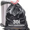 SANY Sacs poubelles 30l lien coulissant | Lot de 100 Sacs Noirs | 100% Recyclable | Forte Résistance | 23 microns