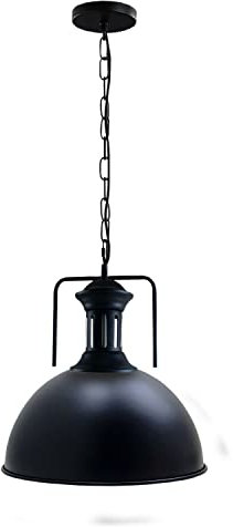 LEDSone Vintage Retro Style Industrial Hängelampe Cluster-Lampenschirm mit Kette, 40 cm, Schwarz