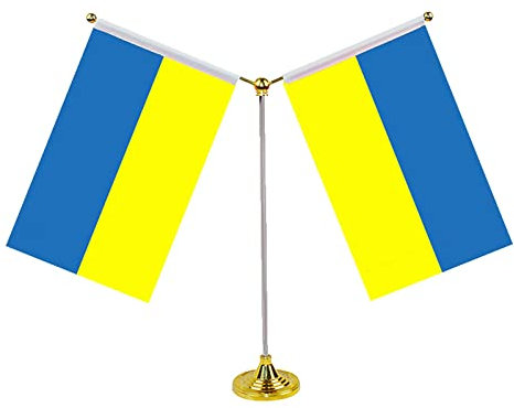 Colorful Auto Mittelkonsole Dekorative Ukraine Flagge, Innendekoration, Україна Desktop Dekoration, Dekoration Flag (As Shown, One Size)