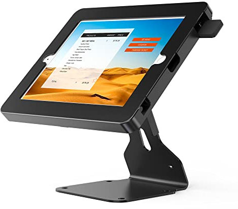 Beelta POS Tablet Ständer, Einzelhandel Kiosk Tablet Ständer for Desk Einzelhandel Flip Lockable Rotate Swivel Kompatibel mit iPad 10.2 Gen 7 8 9 BSC401T