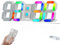 COVERY 3D LED-Digitaluhr (Regenbogen 10 Zoll)