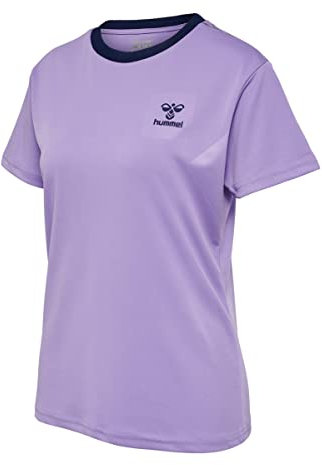 hummel Damen Hmlstaltic Poly Jersey S/S Woman T Shirt, Paisley Purple, M EU