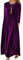Minetom Maxi Vestito da Cerimonia Velluto Elegante Autunno Inverno Girocollo Tinta Unita Manica Lunga Taglie Forti Abito Lungo da Sera Cocktail A Viola 3XL