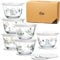 TDN Boîte conservation alimentaire verre, 18 pièces (6 contenants480ml+6 couvercles+6 sous-verres en silicone), Réutilisables, Sans BPA, Compatibles micro-ondes, Congélateur et lave-vaisselle, Chats