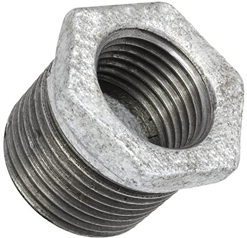 AERZETIX - C64927 - Reducción macho/hembra 1/2''x3/4'' galvanizado - en hierro fundido - racor tubo roscado con tope interior para atornillar - fontanería-calefacción instalación agua alimentación
