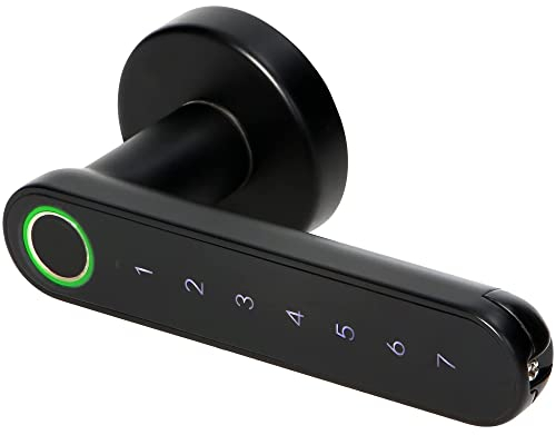 Miratic Cerradura Inteligente con Teclado Táctil y Función Inteligente - Lector de Huellas Dactilares Bleutooth 4.0 (Negro)