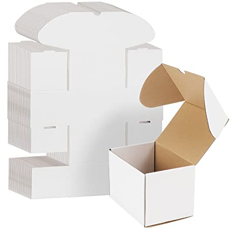 EYMPEU 20 Stück 22,9 x 15,3 x 7,7cm Weiße Versandkarton, Kartons für kleine Gegenstände, Spielzeug, Schreibwaren und Weihnachtspäckchen