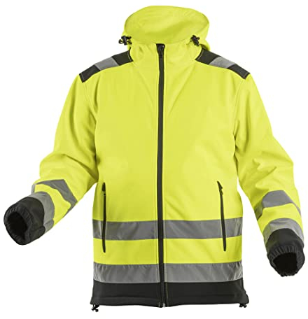 Högert Wasserdichte Softshell Warnschutzjacke Argen in Gelb XL