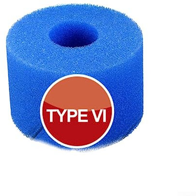 PETSTIBLE Filtre de Piscine réutilisable et Lavable en Mousse pour Intex Type VI
