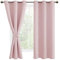DWCN Blickdichte Vorhänge Verdunkelungsgardinen mit Ösen 2 Stücke Thermogardine für Wohnzimmer,Schlafzimmer, Blush Rosa, 183x117cm(HxB)