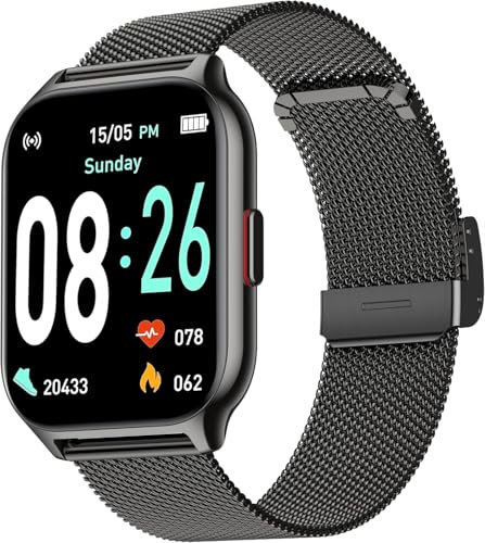 ZOSKVEE Smartwatch Uomo Donna, Effettua/Rispondi alle Chiamate, 2.0 Fitness Orologio, 100+ ModalitΓ Sportive, Monitoraggio SpO2/Sonno/Pressione Sanguigna/Frequenza Cardiaca, Compatibile iOS/Android