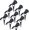Ledvion - 9X Spots à Piquer LED, Aluminium, IP65, Support GU10, 1M de Câble, Projecteur LED, Spots de Jardin