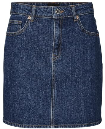 VERO MODA dam Vmtessa Hr Short DNM kjol mix Ga Noos jeanskjol, Mörkblå denim, S