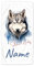 GRAZDesign Handtuch mit Hund und Namen personalisiert Siberian Husky auf Duschtuch, Badetuch in Zwei Größen - 140x70cm