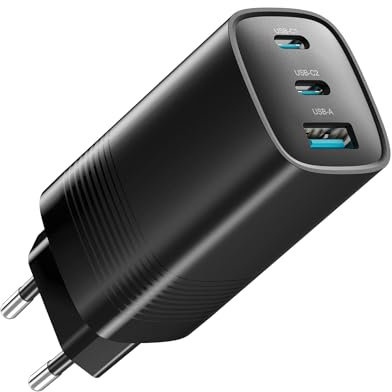 DEESOOCO Chargeur USB C 67W, 3-Port GaN Compact PD Adaptateur Secteur de Charge Rapide, Chargeur Rapide pour MacBook Pro/Air, Les iPhone 16/15/14, iPad Pro, Samsung Galaxy S24/S23/S22 et Google Pixel