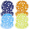 PTECDROTS 40Pcs Blue Orange Yellow Gray Dog Paw Print Plates - Dog Paw Print Birthday Decorations, 9” Dinner Plates for Baby Shower Girls and Boys Blue Dog Puppy Theme Party Supplies