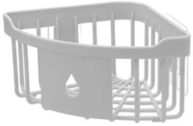 König Design Duschablage mit 2 Klebe Haken Duschregal Ecke ohne Bohren Abnehmbar Badezimmer Organizer Wasserdicht und ölbeständiges Duscheckregal für Bad und Küche (Weiß, 1 Stück)