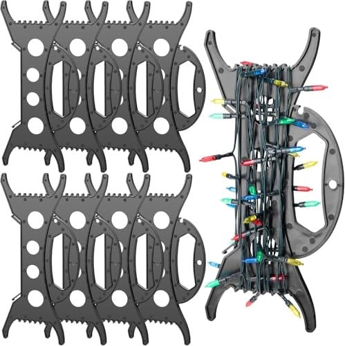 8 Stück 30CM Kabelwickler aus Kunststoff - Weihnachts-Lichthalter - Kabelrolle - Kabel-Manager als Organizer für Lichterketten, Seile, Bänder und Drähte