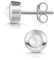 Materia Ohrstecker Silber 925 mit weißem Stein - Mondstein Ohrringe Damen klein SO-207-Mondstein