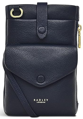 RADLEY Mallow Street Womens Leather Dark Blue Medium Phone Cross Body Bag