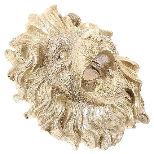 Löwenkopf Wandbrunnendüse Resin Gold Dekorativ Weihnachten Feier
