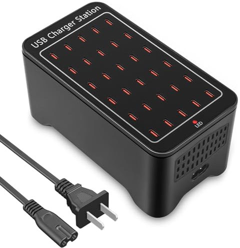 USB C Charger Station 150W, 30 Port USB Charger Block USB Charging Hub, Multiport USB C Charger Desktop Charger Compatible with iPhone 16/15/14/13/12/11, iPad, Tablets, Samsung GalaxyS23 S22,Phone