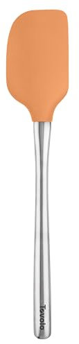 Tovolo Flex-Core Stainless Steel Handled Spatula Heat-Resistant & BPA-Free Silicone Turner Head, Cast Iron & Non-Stick Cookware, Dishwasher-Safe, Apricot