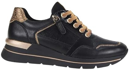 Cipriata Clelia L629A Ladies Memory Foam Zip Wedge Glamour Trainers Sneakers