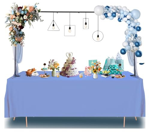 Over The Table Rod Stand with Clamps,Upgraded Clamps strength-Adjustable 28-42 Tall 28-99 Length Metal Table Arch Hanging Rod Stand for Wedding Birthday Party Halloween Christmas Decoration