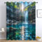 Kinderzimmer-Vorhänge, 2 Paneele, 117,8 x 137,2 cm, natürlicher Wasserfall, Tageslicht, 3D-Verdunkelungsvorhänge für Jungen und Mädchen, mehrfarbiges Thema