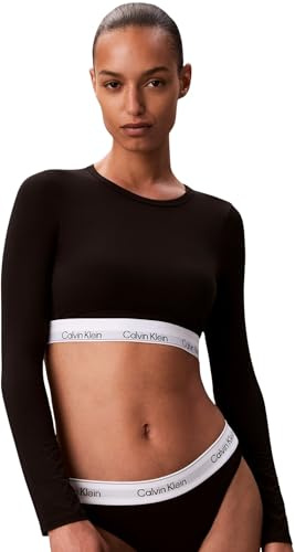 Calvin Klein Damen Bralette Lightly Lined mit Logobund, Schwarz (Black), XL