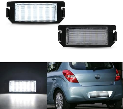 BHZNGD Kennzeichenleuchte hinten, 2 Stück Kennzeichenleuchten kompatibel mit Hyundai I20 XG 30 Veloster FS Terracan HP Genesis Coupe GK für K/ia P/icanto R/io S/oul