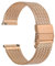 WOCCI 18mm Elite Uhrenarmband aus Metall für Damen und Herren, Gewebtes Mesh Armband, 316L Edelstahl, Schnellverschluss, Verbesserte Faltschließe (Roségold)
