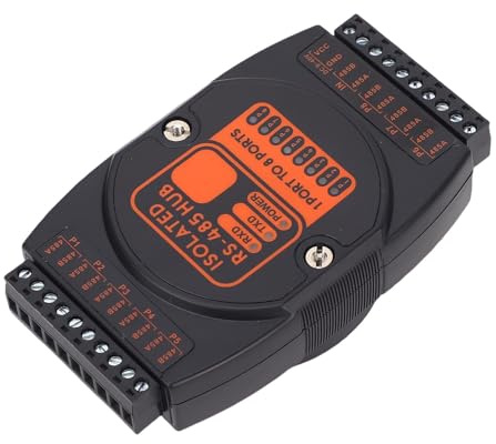 Walfront 1 zu 8 Out 485 Repeater Industrial Grade Photoelektrische Isolationsdaten Hub für Modbus mit Schutzverstärker-Konverter für Langstrecken-DC9-40V 485 Hub
