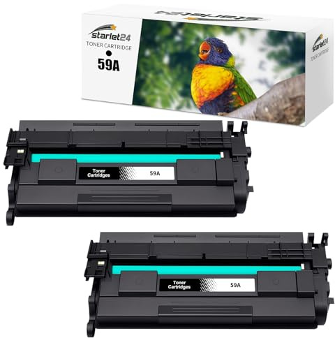 Starlet24 2X 59A Toner Schwarz Kompatibel für HP 59A 59X CF259A CF259X Mit Chip für LaserJet Pro M404dw M404dn M404n M304a MFP M428dw M428fdw M428fdn Enterprise M430f MFP M406dn