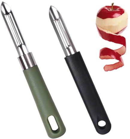 2er Set Edelstahl Sparschäler-Doppel-Klinge Kartoffelschäler & Gemüseschäler- Perfekt für Kartoffeln,Karotten,Gurken,Äpfel & Birnen-WMF Sparschäler,FackelmannSparschäler,Vegetable Peeler