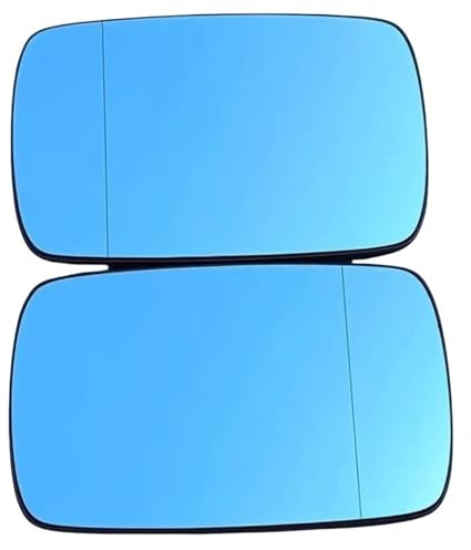 Spiegelglas Links Seite Für 3 Coupe E46 1999-2006 E65 E66 E67 2002-2008 Auto Blau Weitwinkel Spiegel Glas 51167028427 51167028428(A pair Blue)