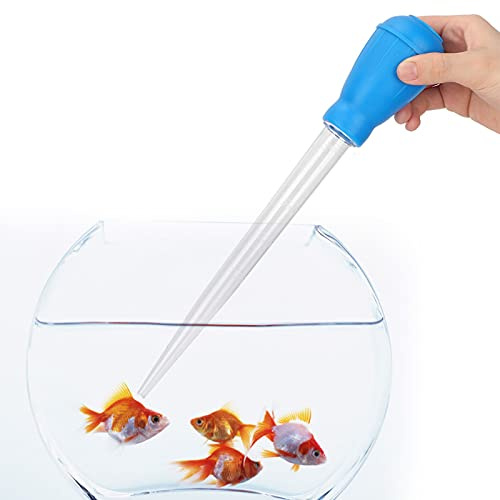 Cryfokt Precise Mini Fish Tank Water Changer Suction Pump for Cleaning Dirt & Feeding – Suitable for Office Mini Fish Tank (Blue)