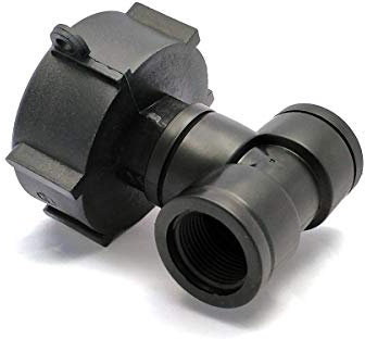 Raccord S60x6 en polypropylène - double sortie femelle 3/4'' BSP pour IBC 1000 litres