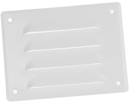 140x105mm Griglia di Ventilazione con Zanzariera - Griglie D'Aerazione in Metallo - Acciaio, Bianca