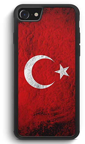 MUNIQASE Türkei Splash Flagge Türkiye Turkey - Silikon Hülle für iPhone 8 - Motiv Design Türkisch - Cover Handyhülle Schutzhülle Case Schale