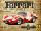 Ferrari 250gt Car Étain Mur Signe Affiche de Fer Métal Mur étain Panneau Attention Plaque Rétro décoration Murale pour Café Bar Hôtel Jardin Parc
