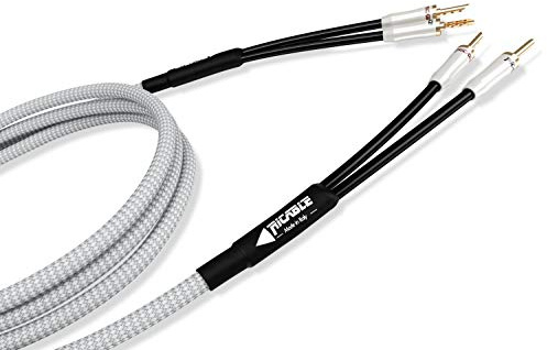 Ricable PS4 Primus Speaker 2 x 4 MT Cable Audio Hi-Fi OFC para Altavoces con Conectores Tipo Banana en Oro